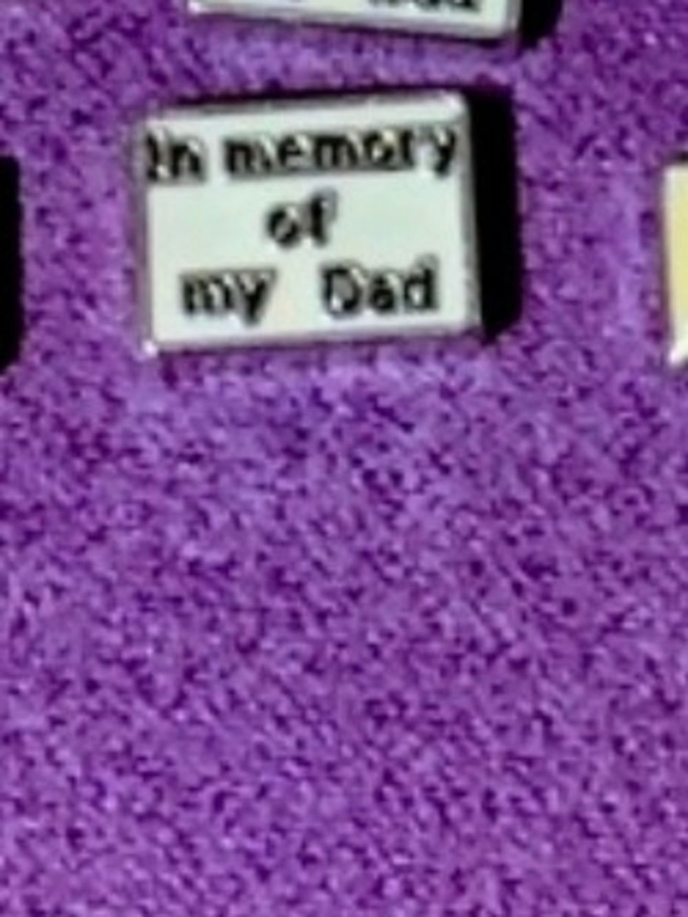 Memory of My Dad Silver White Charm For Floating Lockets